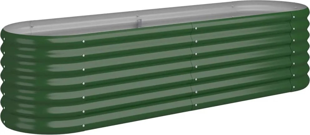 vidaXL zöld horganyzott acél kerti magaságyás 152x40x36 cm