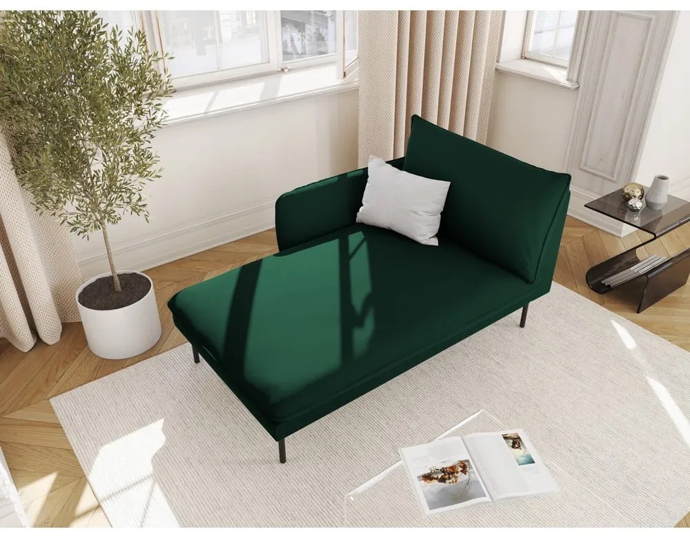 Sötétzöld bársony heverő (bal oldali) Vienna – Cosmopolitan Design