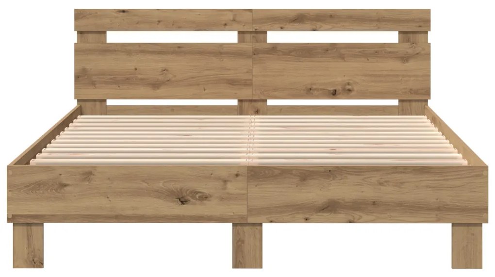 Tölgy Ágykeret Kézműves Tölgy Szerelt Fa 140 x 200 cm Ágykeret