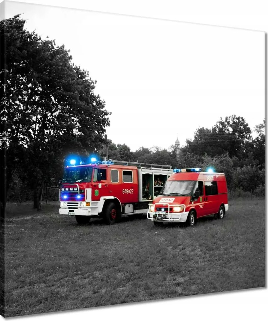 Vászonkép 60x60 Tűzoltóság