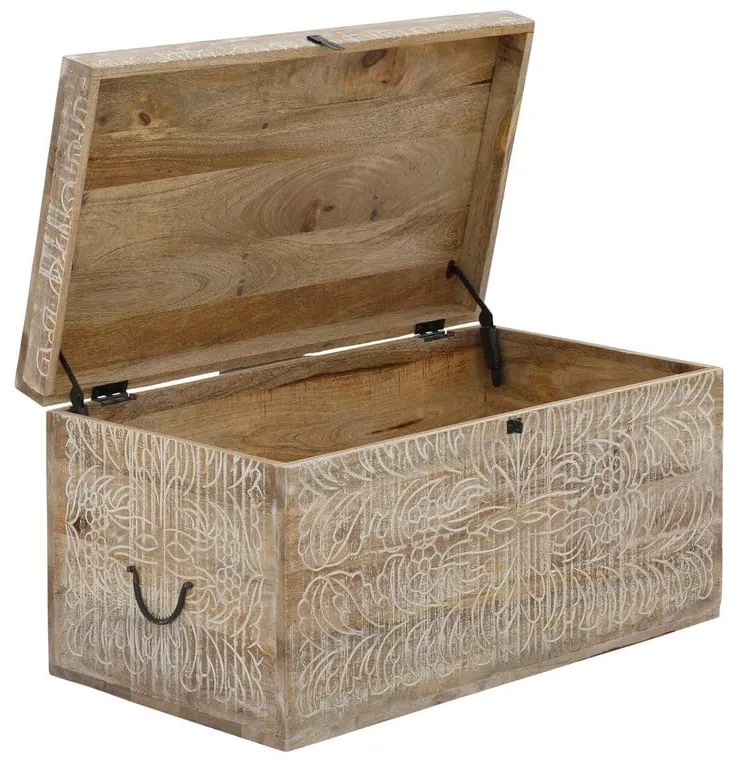 Natúr színű mangófa tárolóláda 45x50 cm Malati – Støraa