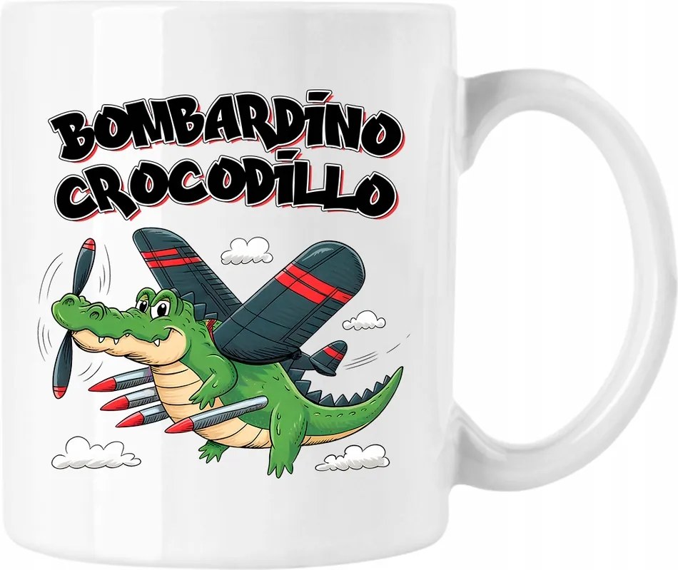 Bombadiro bögre Crocodilo brainrot 7 Fehér 330ml