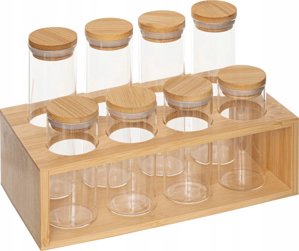 Fűszertartó Szett Üveg 8 Db 80 ML 120 ML