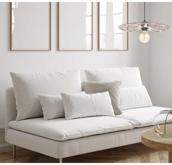 Csillár zsinóron FALCO 1xE27/60W/230V átm. 40 cm bézs