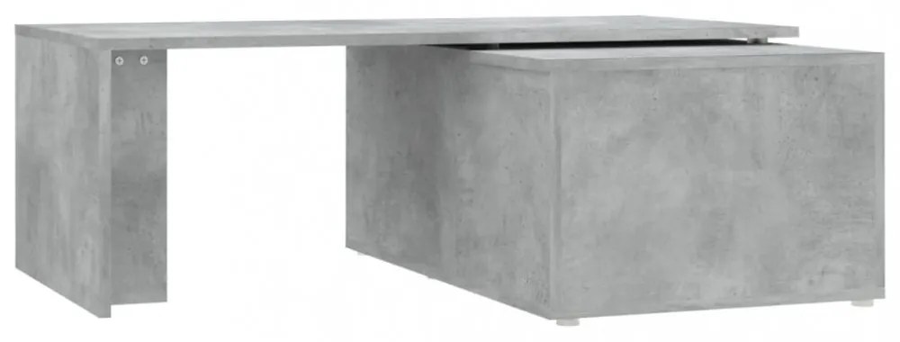 betonszürke szerelt fa dohányzóasztal 150 x 50 x 35 cm