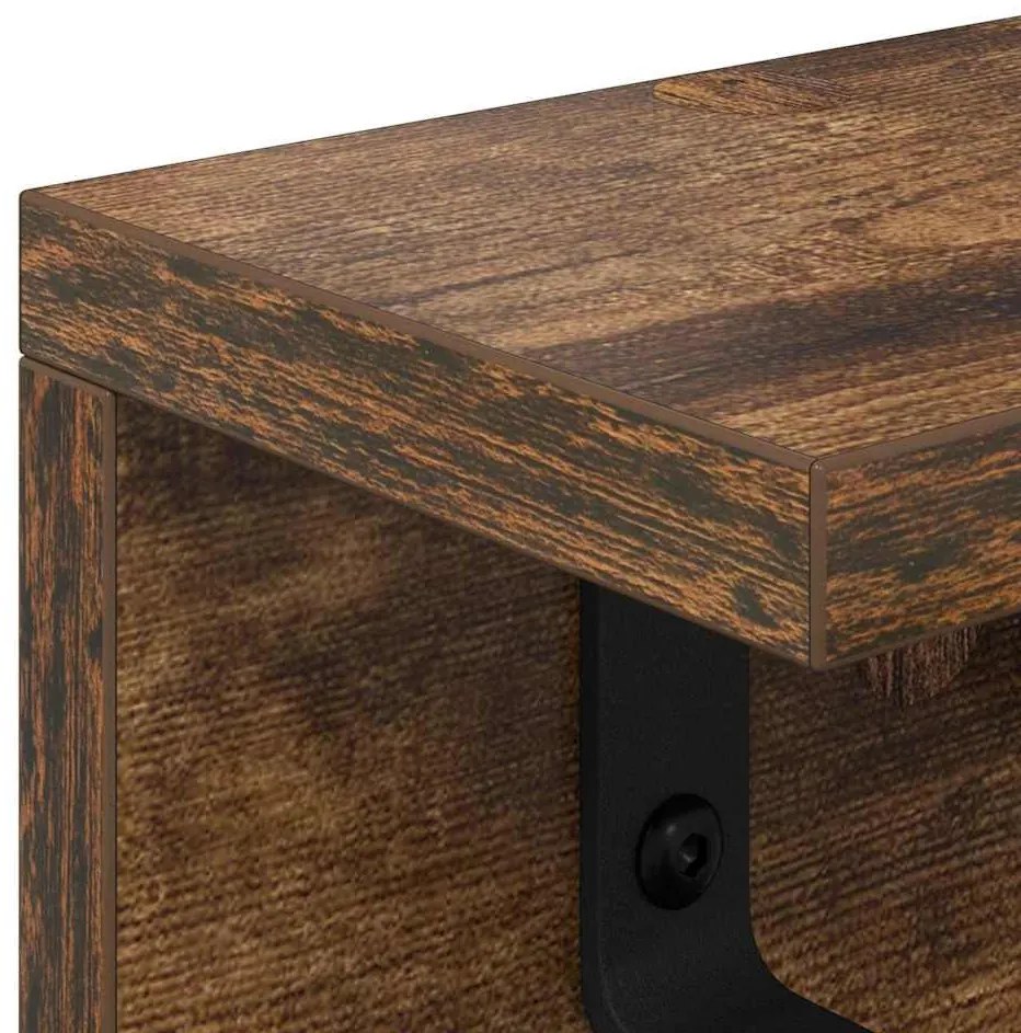 Fali Kabáthorog Füstölt tölgy 40 x 10.5 x 10.5 cm Faanyag