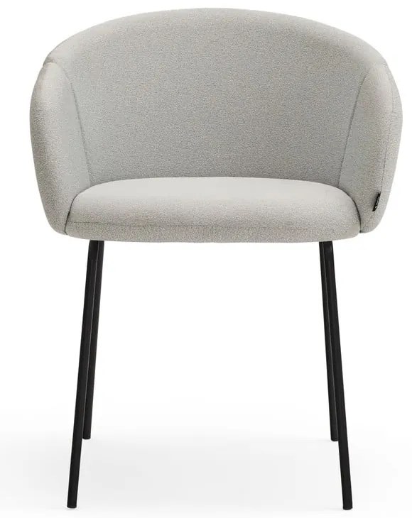 Világosszürke kárpitozott étkezőfotel Add – Teulat