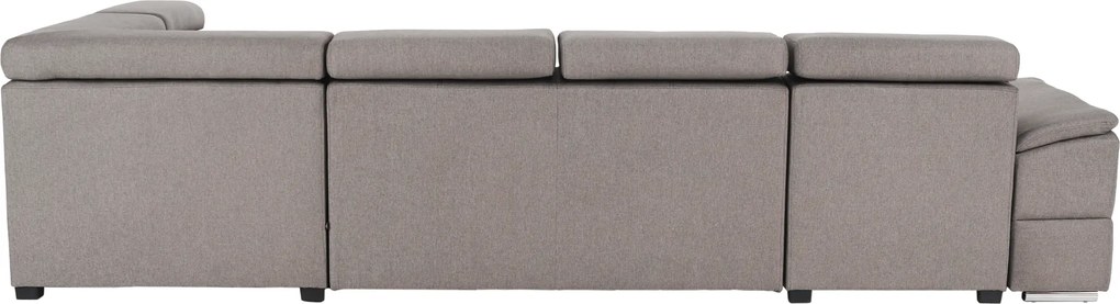 Ülőgarnitúra, szükésbarna Taupe, balos kivitel, SEGORIA ROH U