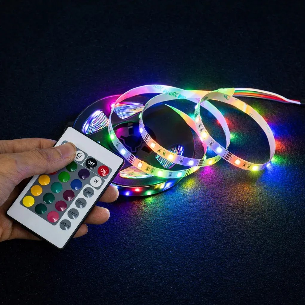 Zaparkorun LED RGB szalag TV mögé - 5 m