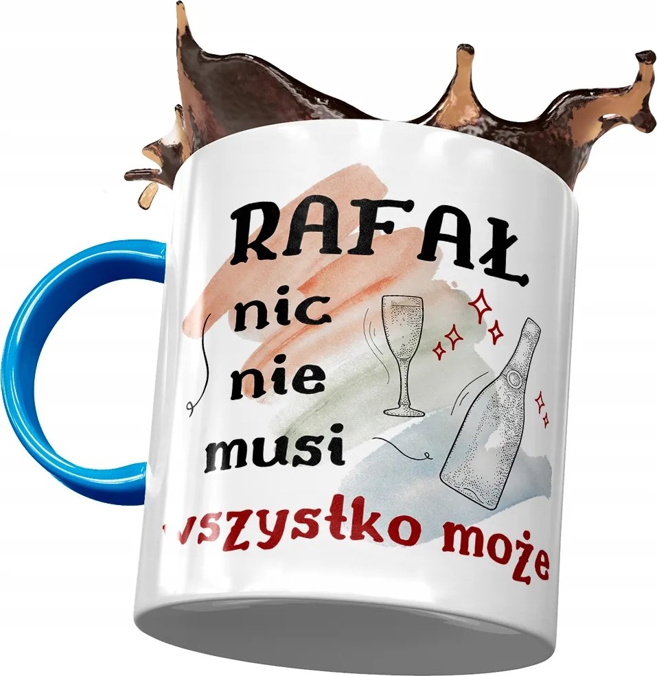 Kék bögre Raffael Kollégának Ajándék Nyomtatott Fotóval