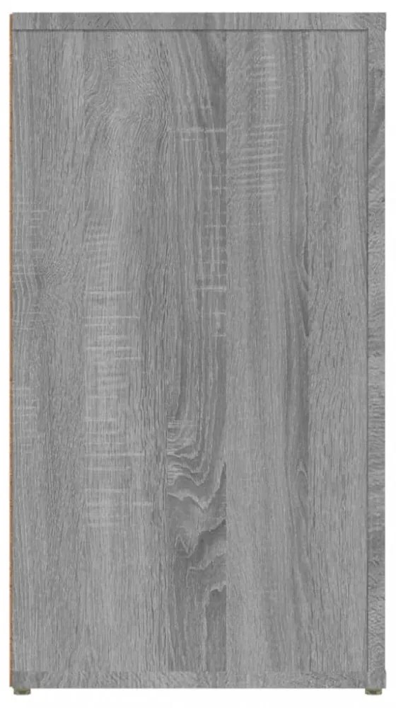 szürke sonoma színű szerelt fa tálalószekrény 100x33x59,5 cm