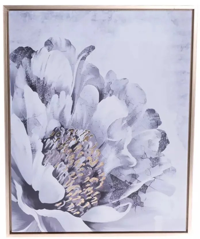 Bazsarózsa vászonkép keretben - aranynyomat, 40 x 2,5 x 50 cm