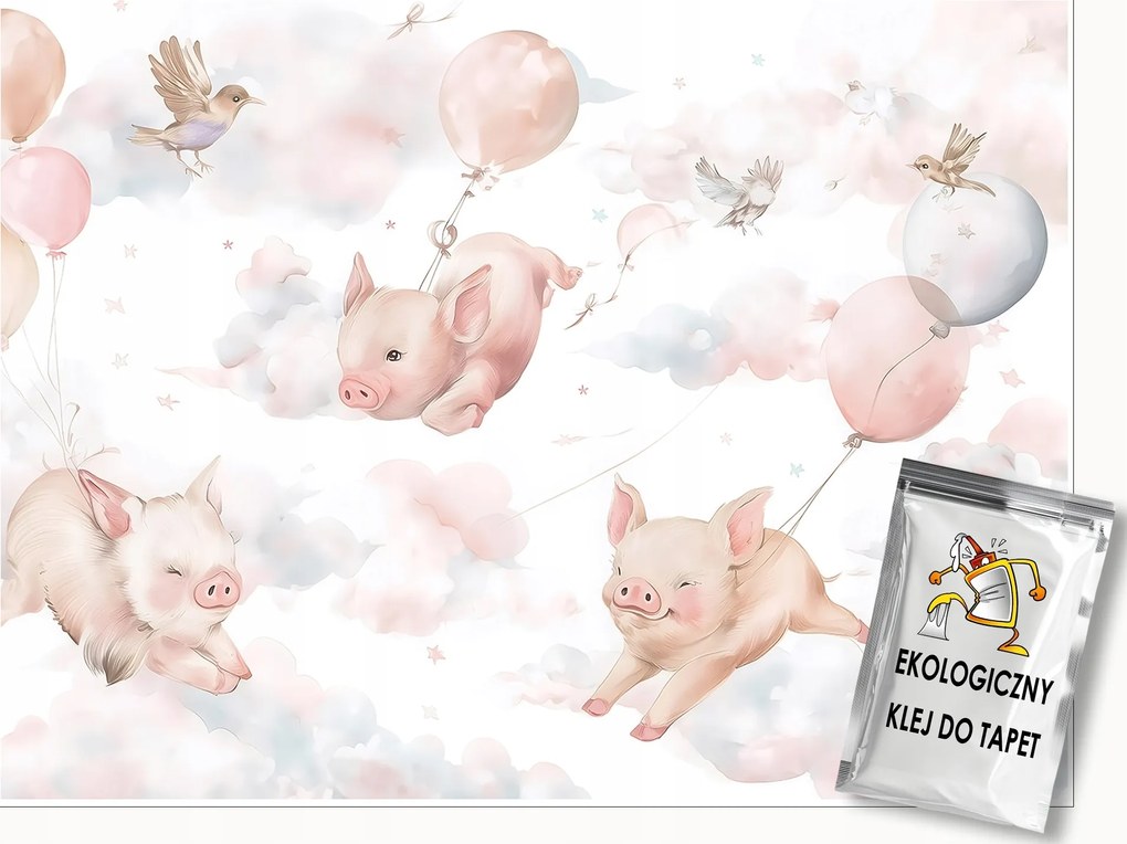 Gyerek Fotótapéta Állatok Felhők Malacok Gyerek Tapéta 150x105