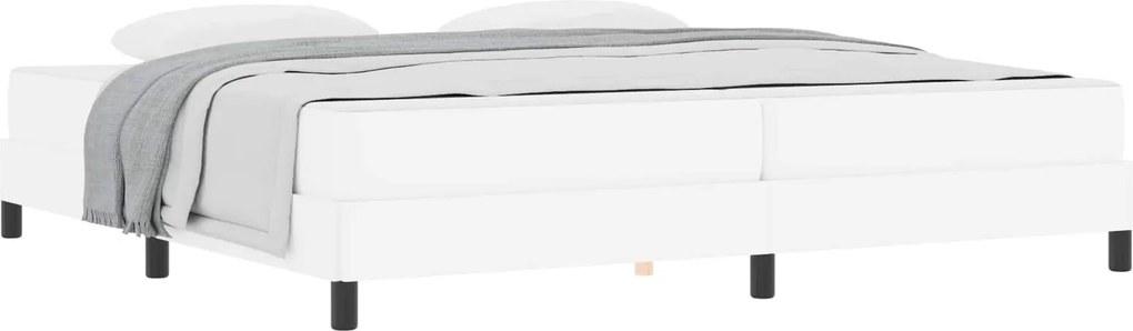 vidaXL Ágykeret matracmal Tiszta Fehér 200 x 200 cm szövet