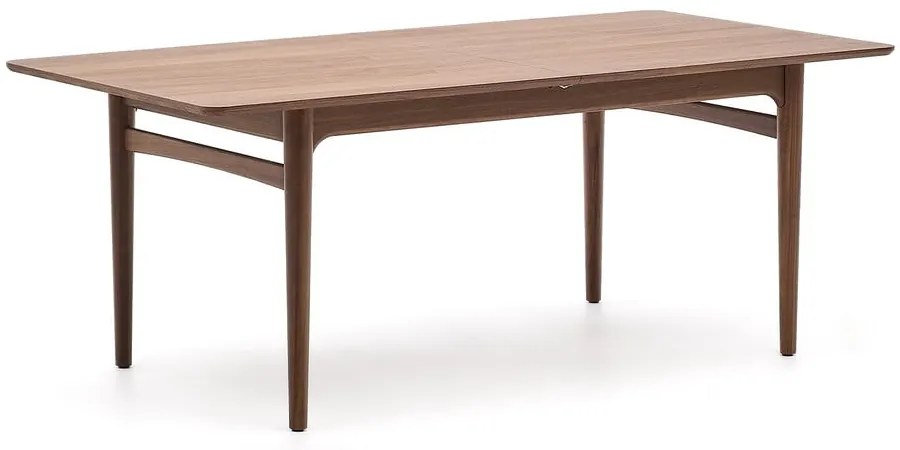Bővíthető étkezőasztal hosszabbító asztallappal, diófa dekorral 100x200 cm Elan – Kave Home