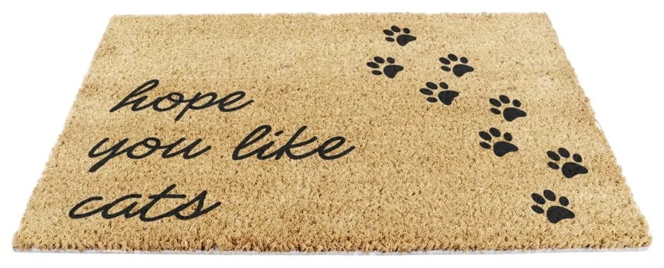 Kókuszrost lábtörlő 40x60 cm Hope You Like Cats – Artsy Doormats