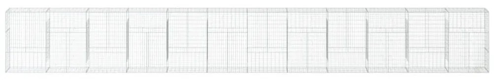 horganyzott vas gabion kosár fedéllel 1200 x 50 x 150 cm