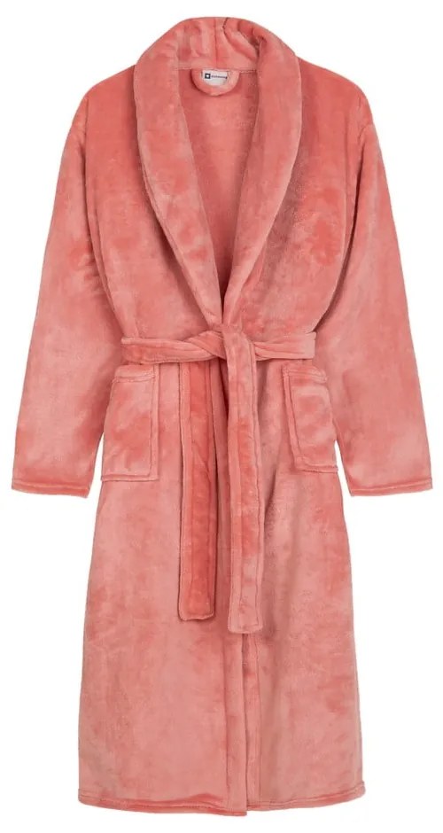 Rózsaszín mikroplüss fürdőköpeny XS/S Polyvelvet – Good Morning