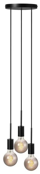 Nordlux - PACO kábeles függeszték 3xE27/25W/230V fekete