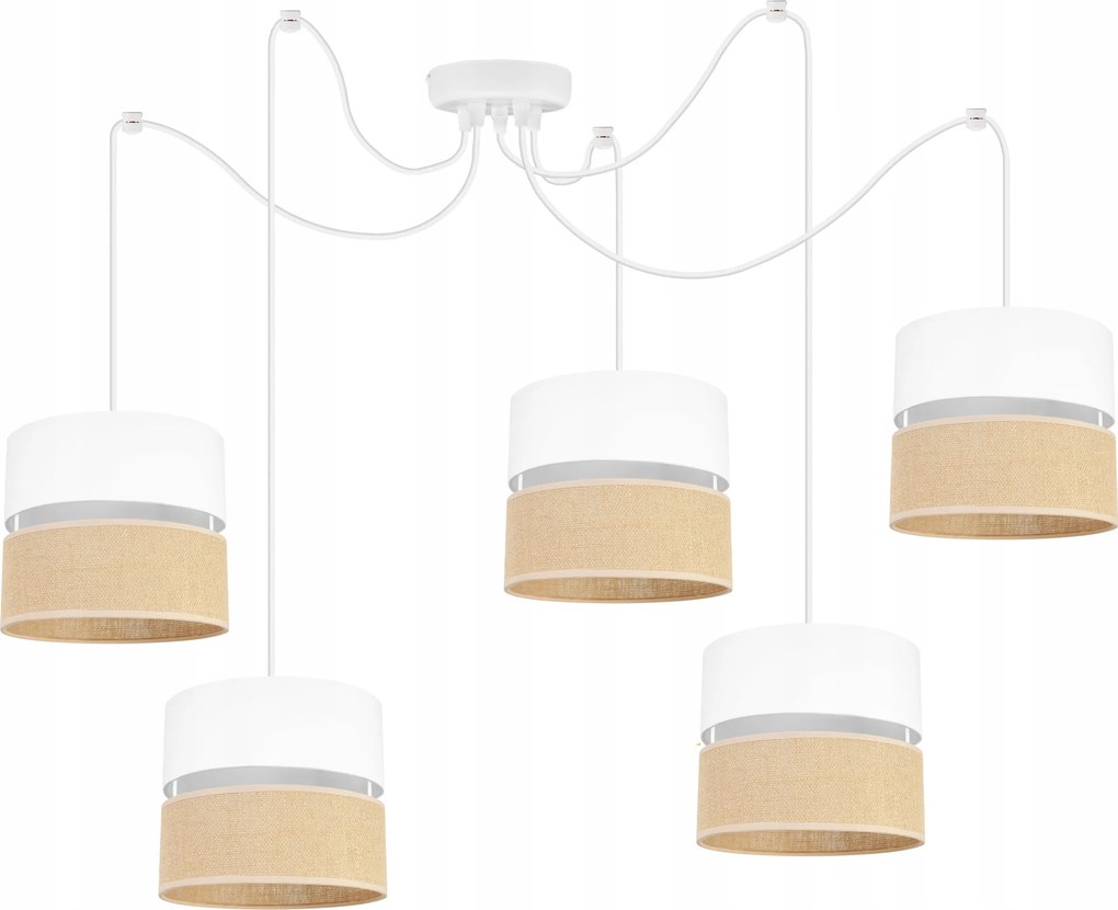 Mennyezeti Lámpa Lógó Csillár Pók Loft Lámpabúra Boho Juta 20 CM