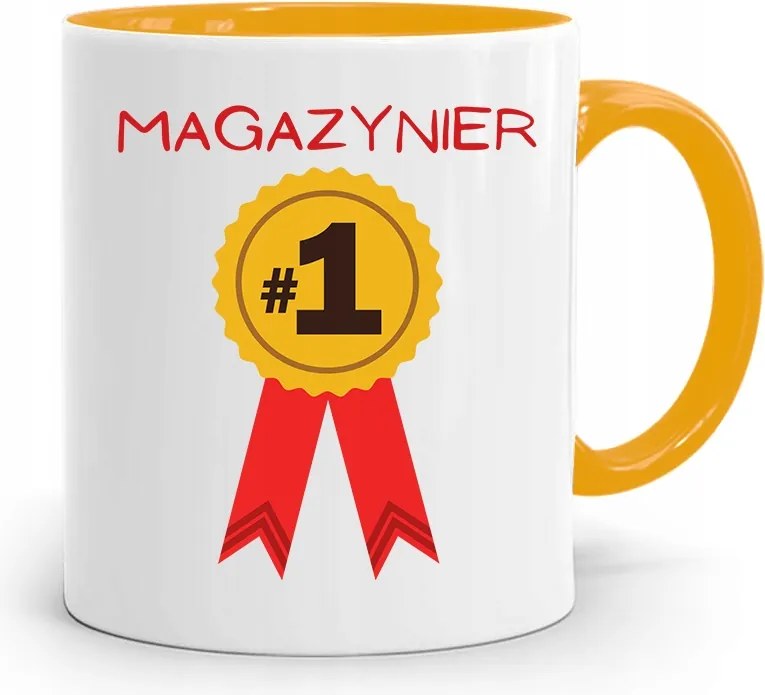 Sárga Bögre Raktárosnak Első Számú Ajándék fényképes nyomattal