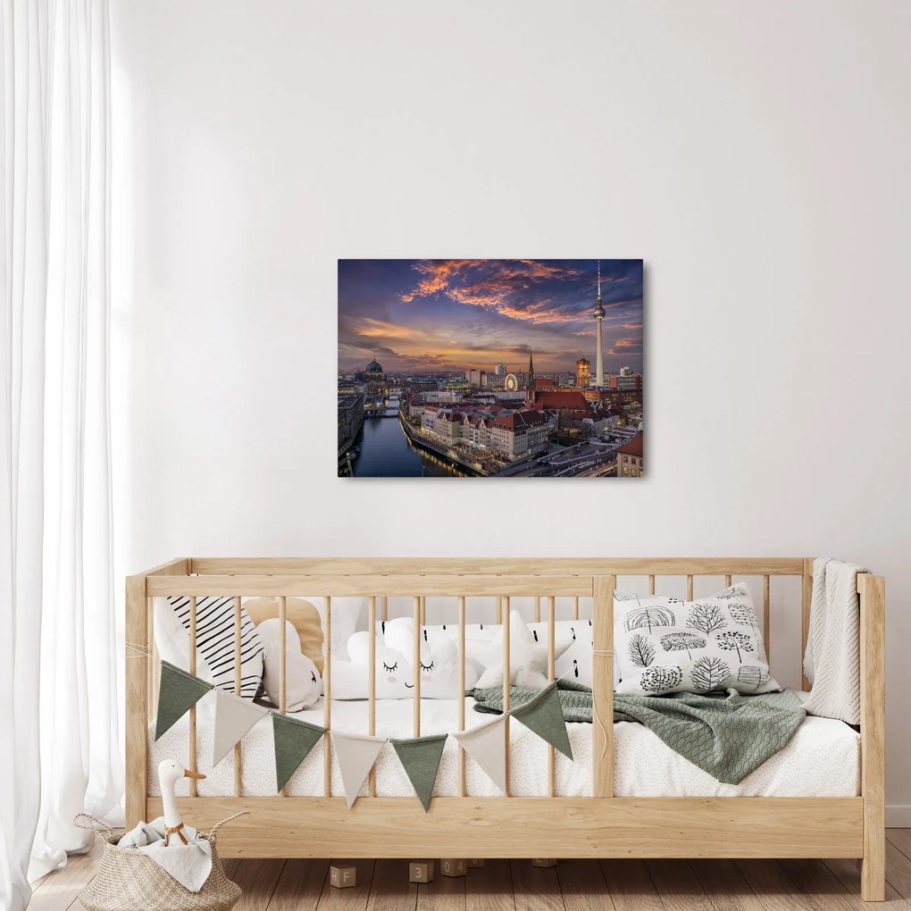 Kép - Naplemente Berlin felett (70x50 cm)