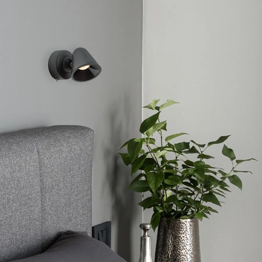 RENDL STIG fali lámpa fekete 230V LED 5.6W 34° 3000K