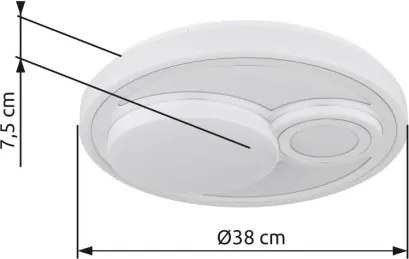 GLOBO 48473 RUIZ Kerek Mennyezeti Lámpa IP20