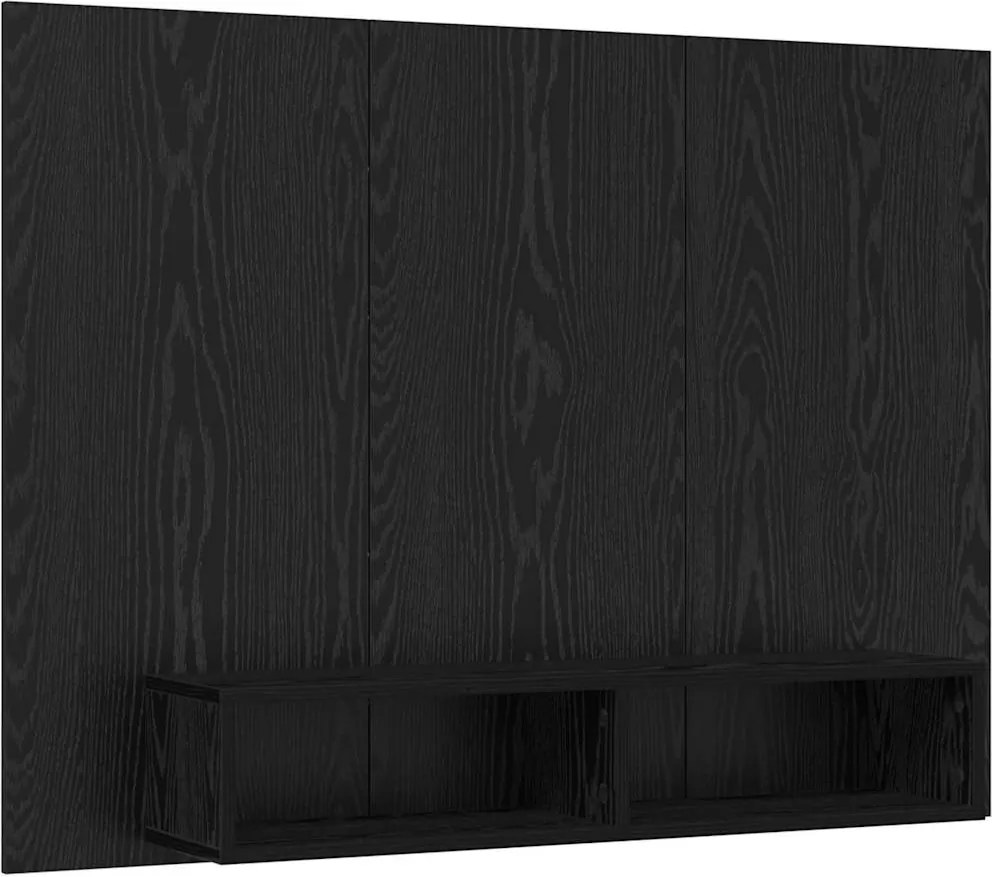 vidaXL TV szekrény garnitúra Fekete tölgy 120 x 23,5 x 90 cm Faanyag