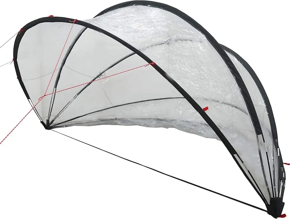vidaXL Medence kupola Átlátszó 405 x 405 x 192 cm PVC