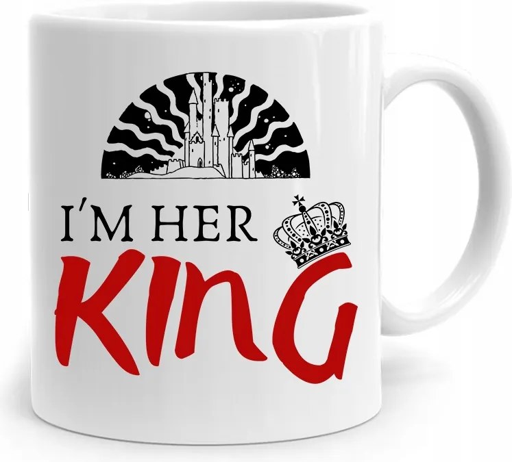 I'M Her King Fiúnapi Ajándék Bögre fényképes nyomattal