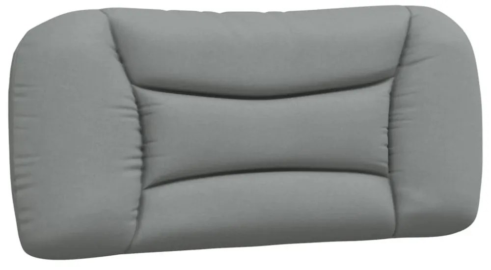 világosszürke szövet ágykeret LED-ekkel matrac nélkül Hvar 80x200 cm