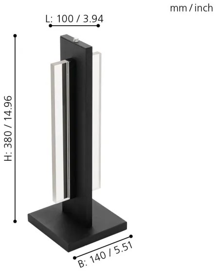 Eglo 98497 - LED Dimmelhető asztali lámpa SPADAFORA LED/15W/230V