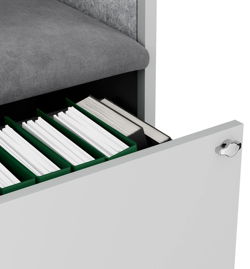 Sally 1150mm korpus Szary - siedzisko Szary