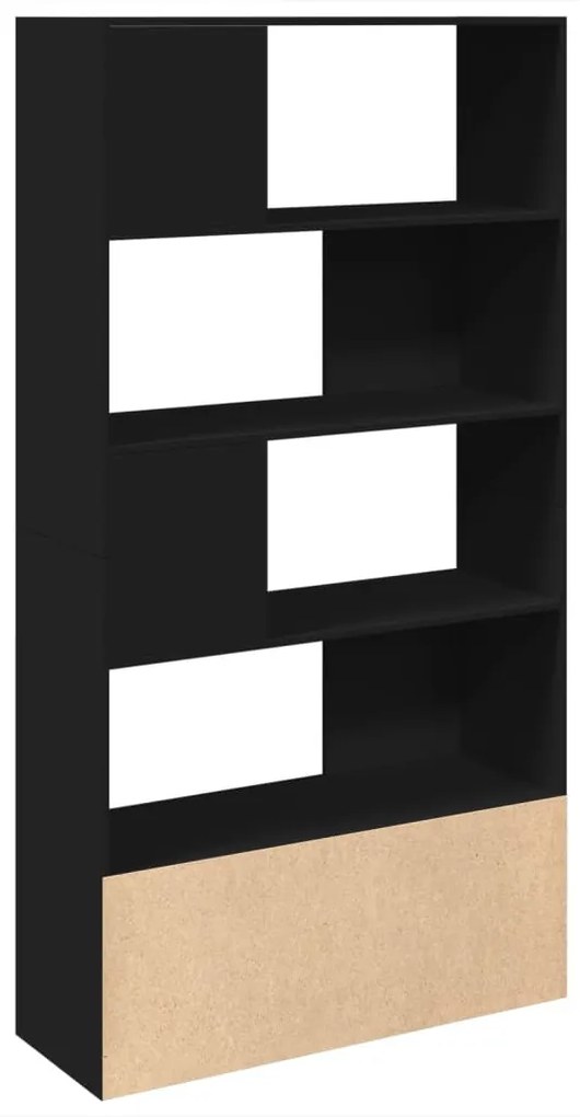 fekete szerelt fa könyvszekrény 100 x 36 x 189 cm