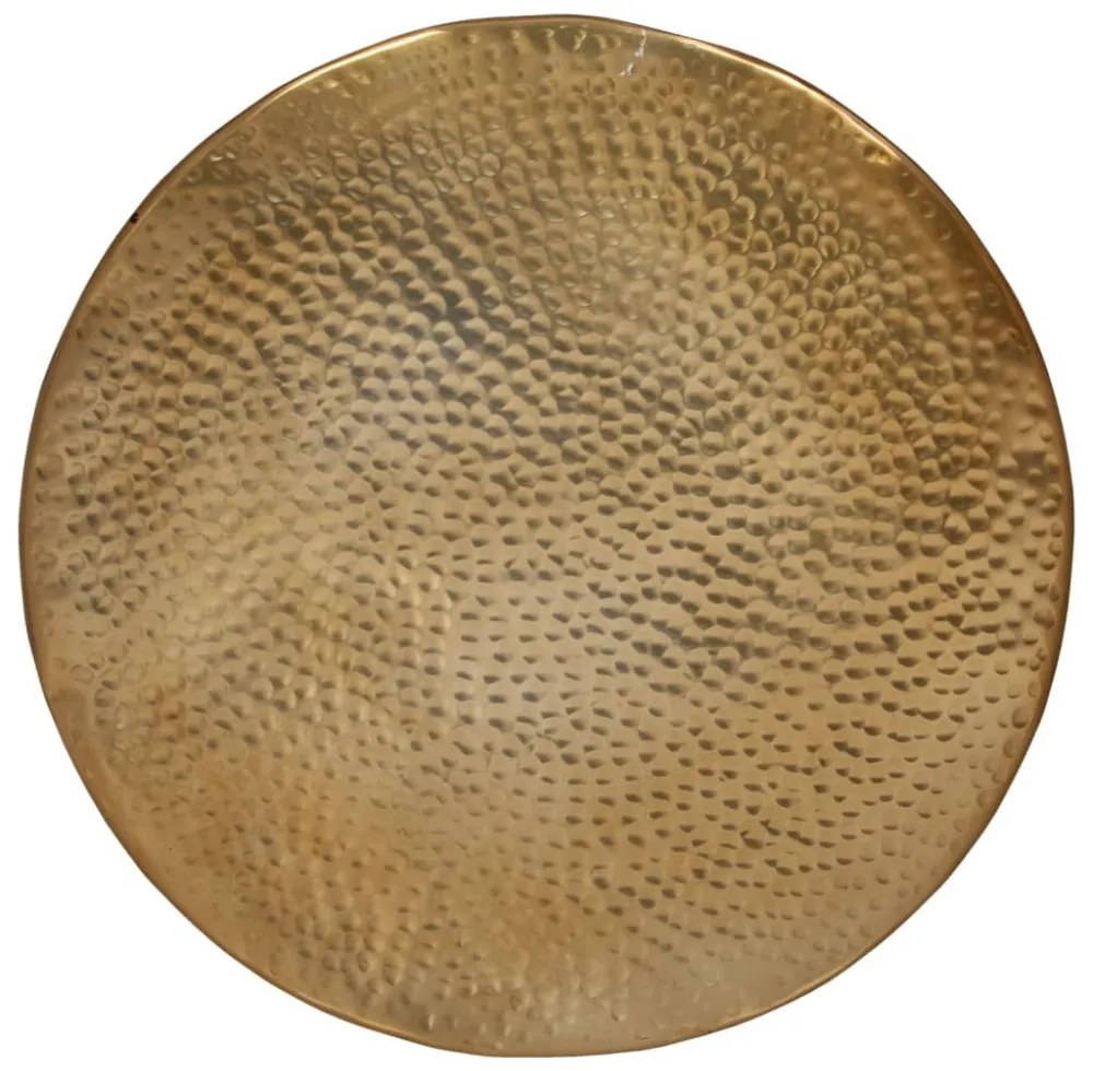 sárgaréz kalapált alumínium dohányzóasztal Ø 50 x 30 cm