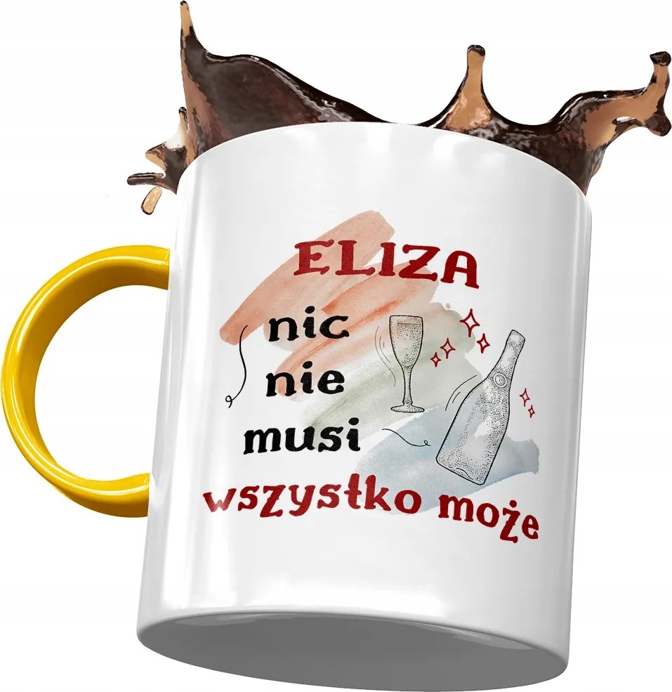 Sárga Bögre Eliza Barátnőnek Ajándék Nyomtatott Fotóval