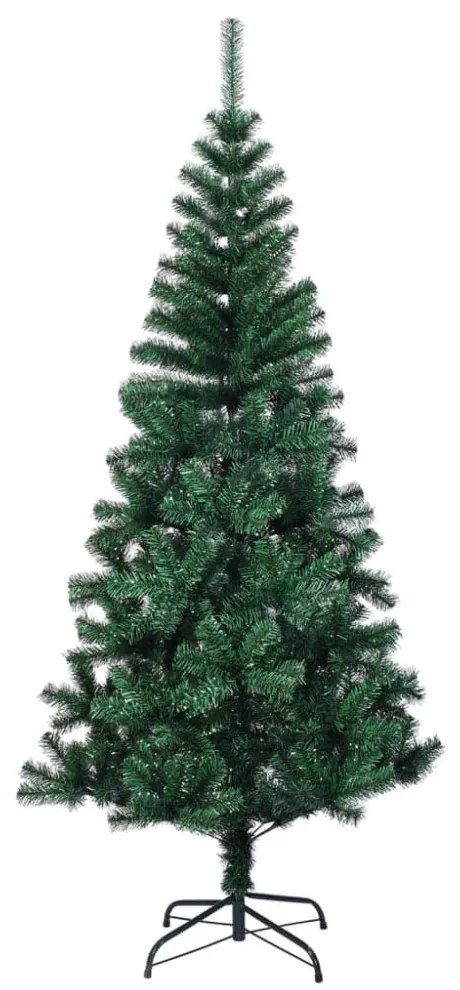 zöld PVC műkarácsonyfa irizáló csúcsokkal 150 cm