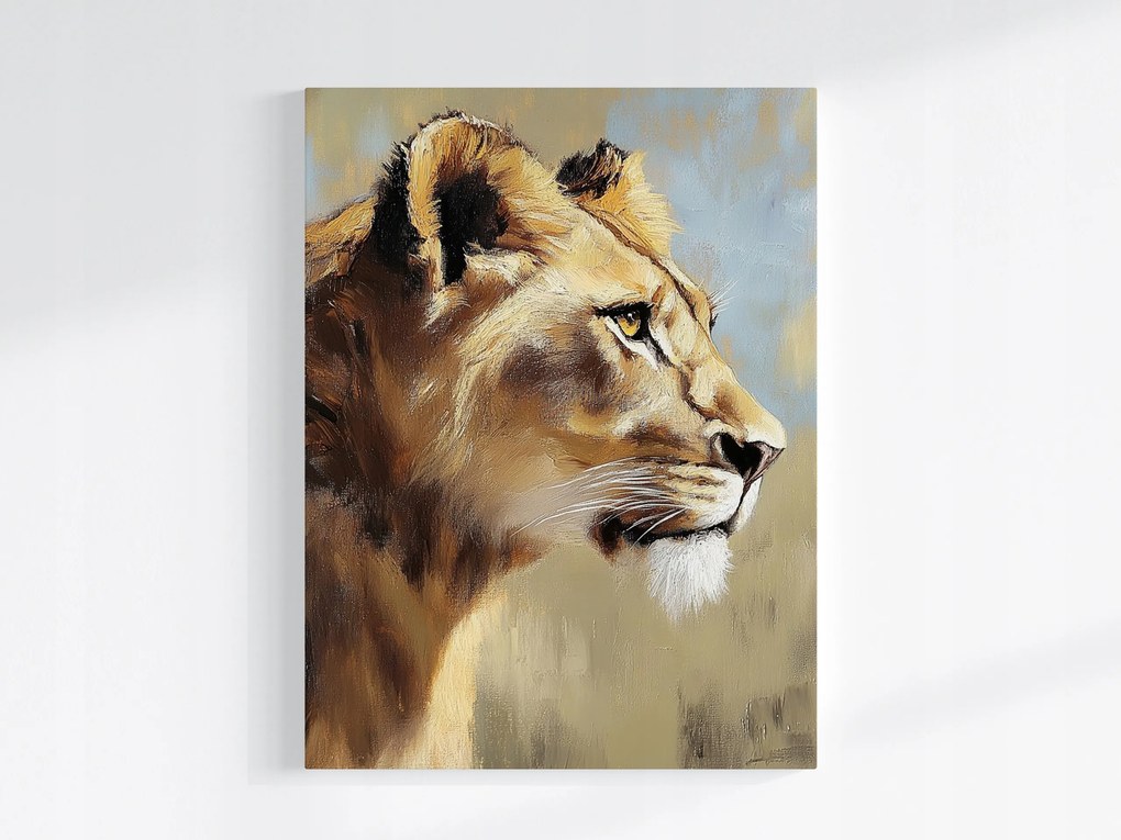 Vászonkép Canvas Portré Oroszlán Állat Afrika Szafari Olaj 60x80
