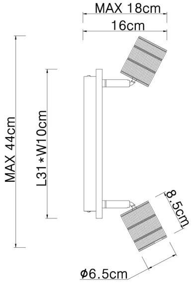 Globo 54033-2 - Spotlámpa JOSELLA 2xE27/60W/230V
