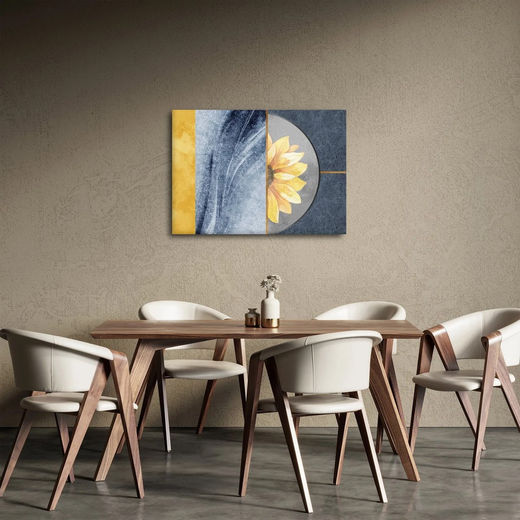 Kép - Formák és a virág (70x50 cm)