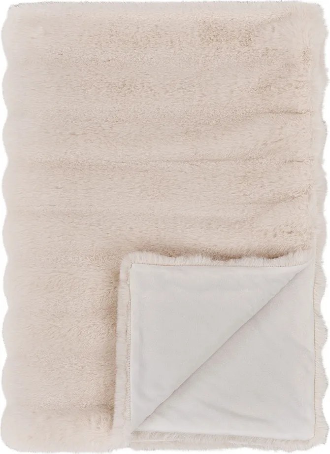 Galena pléd műszőrme, 130x180 cm, Fehér