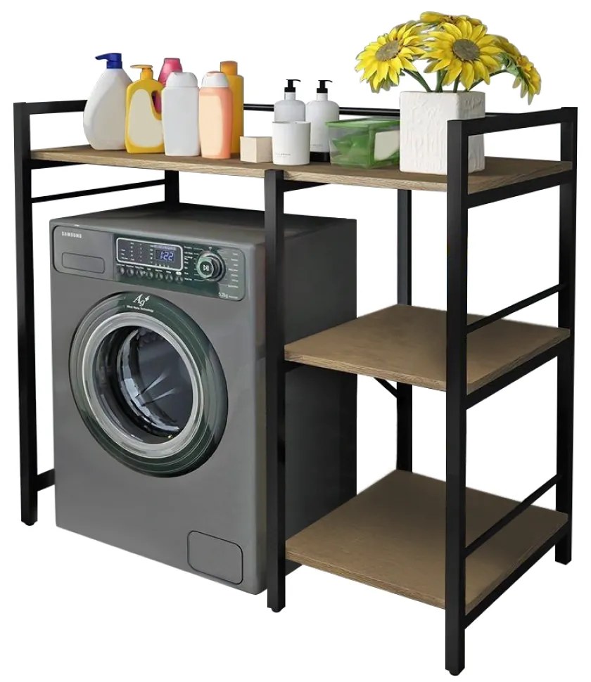 BARNET mosógép feletti polc, tölgyfa