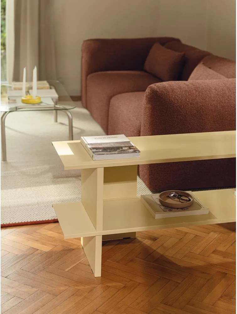 Sárga fém polcos állvány 160x57x37 cm Hes – noo.ma