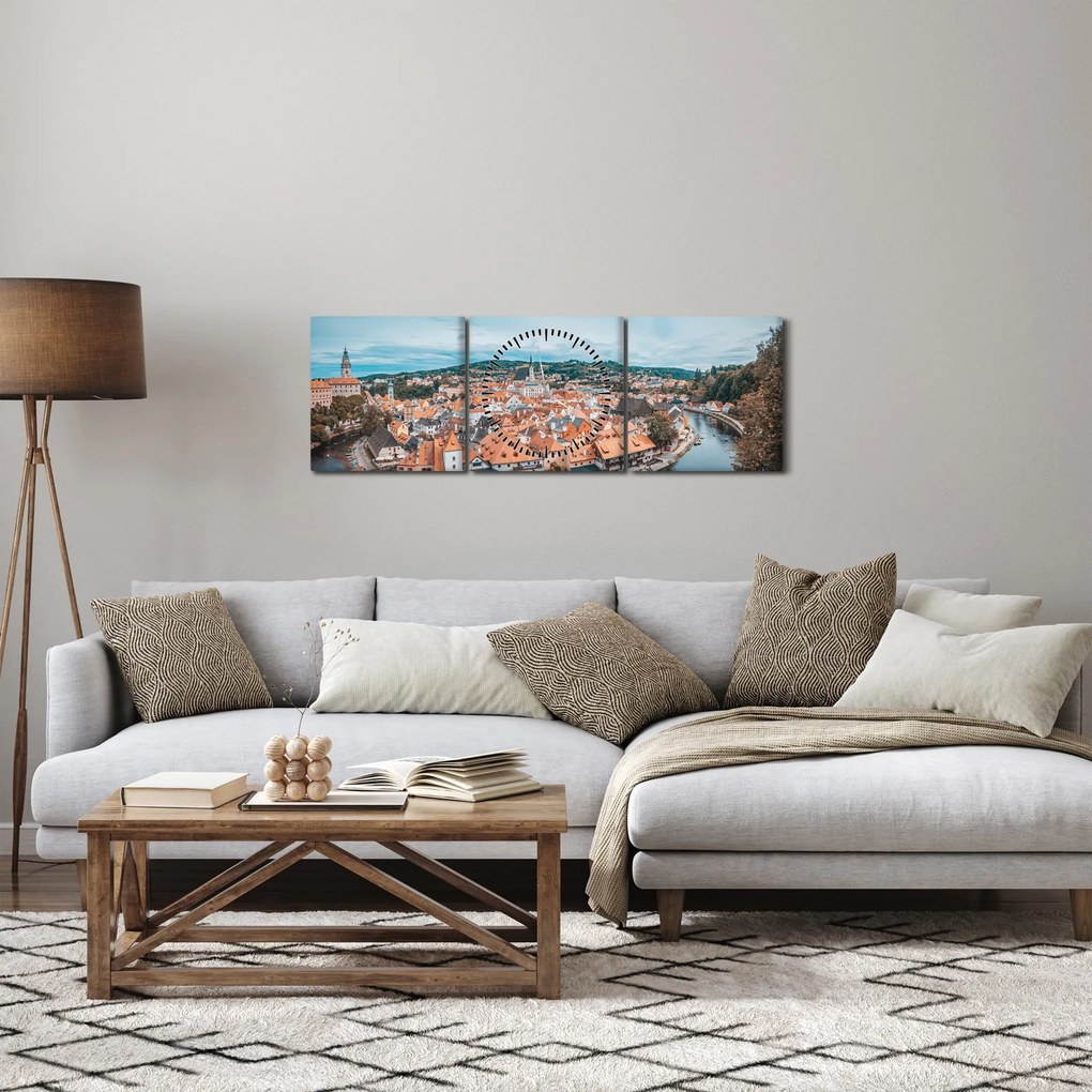 Kép - Cseh Krumlov (órával) (90x30 cm)