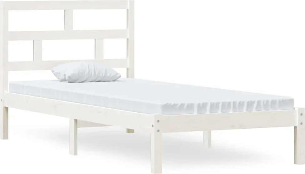 vidaXL fehér tömör fenyőfa ágykeret 90 x 200 cm
