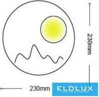UNIVERSO fali lámpa LED 16w 800lm CCT IP20 ∅230x40mm fekete