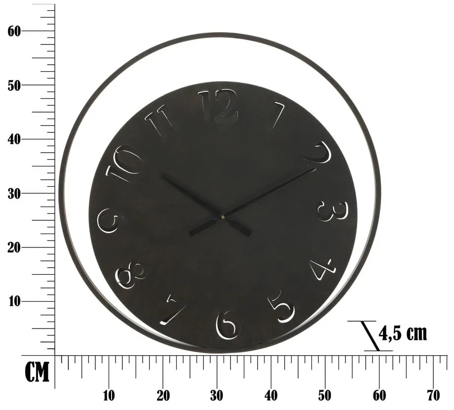 Circle fekete falióra, ⌀ 60 cm - Mauro Ferretti
