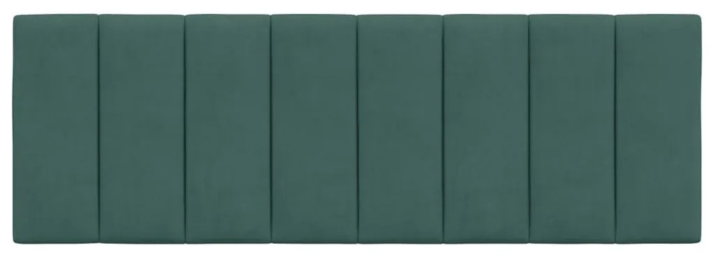 sötétzöld bársony fejtámla párna 120 cm