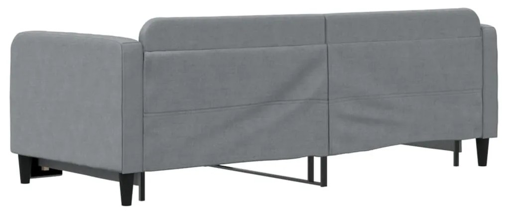 világosszürke kihúzható szövet heverő 80 x 200 cm